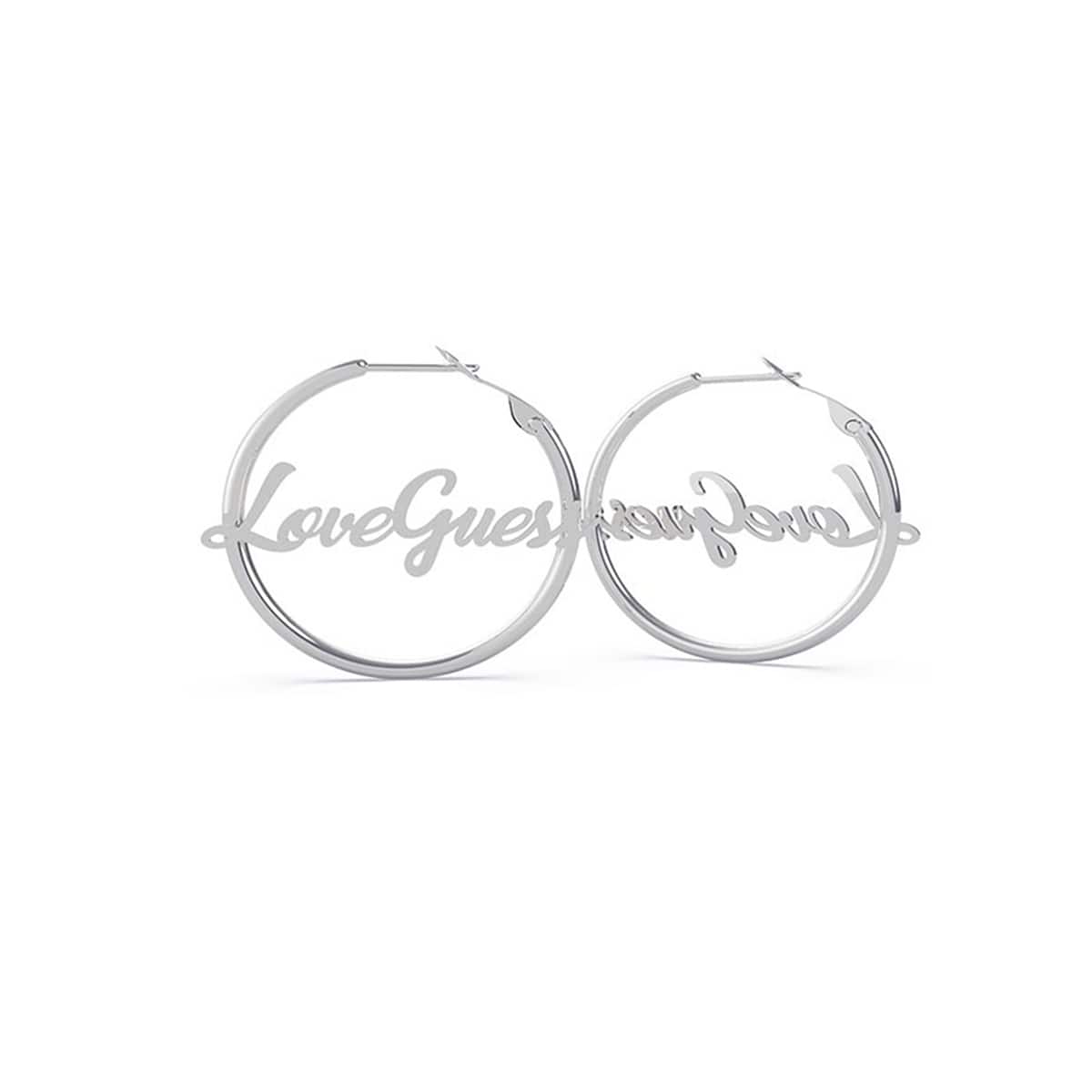 BOUCLES D'OREILLES GUESS "DREAM & LOVE" FEMME ACIER